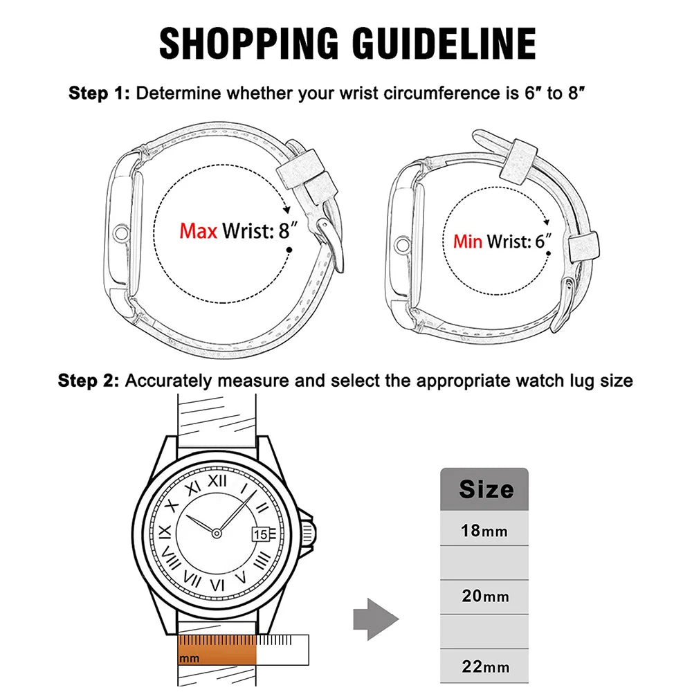Supplier wrist and watch lug measuring guide for COROS – BandsCo Straps