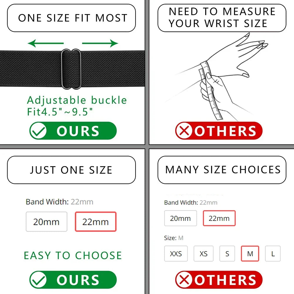 Nylon loop slider adjustment illustration for COROS – BandsCo Straps