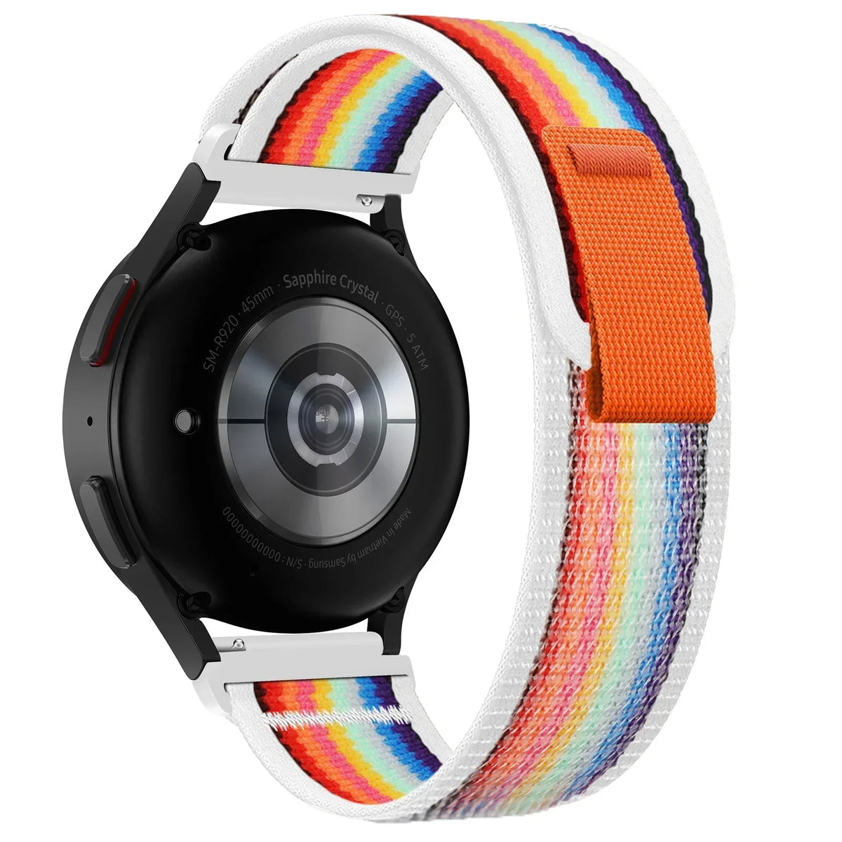 COROS Nylon Sport Loop Band with Pull Tab – Rainbow
