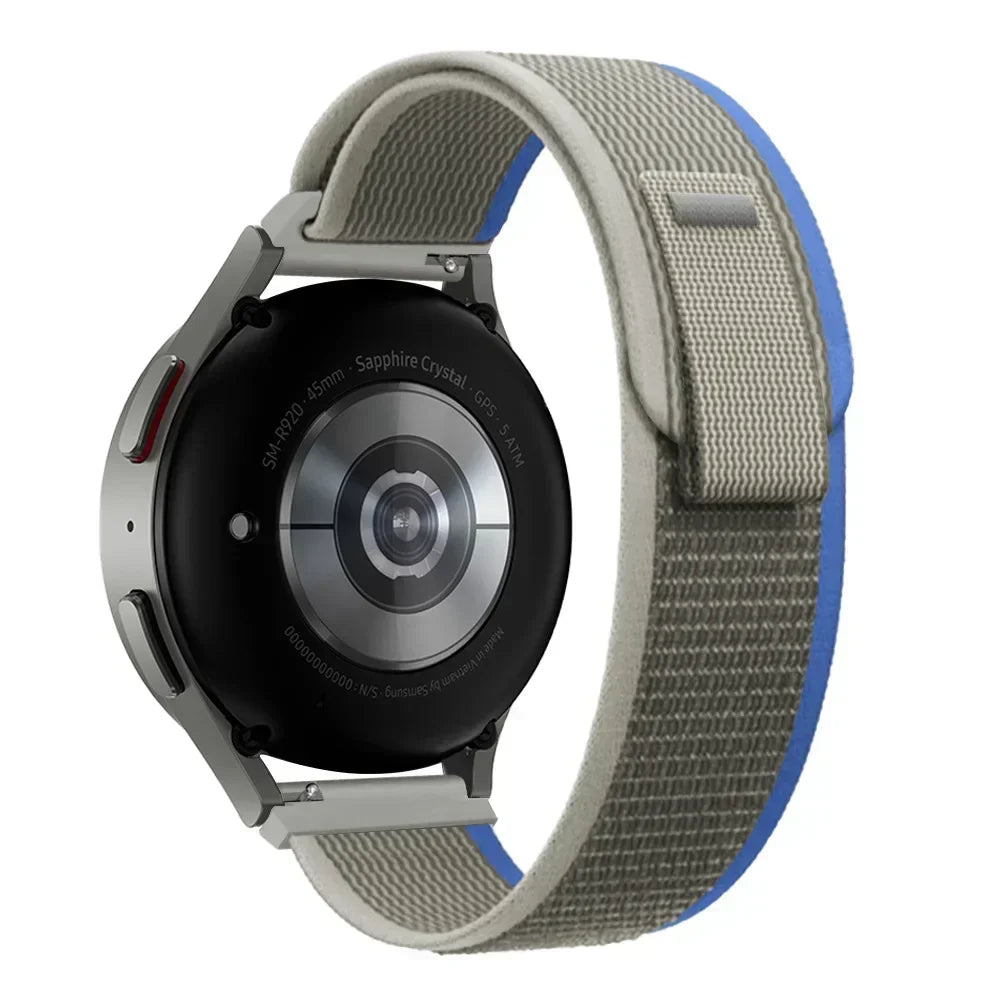 COROS Nylon Sport Loop Band with Pull Tab – Gray / Blue