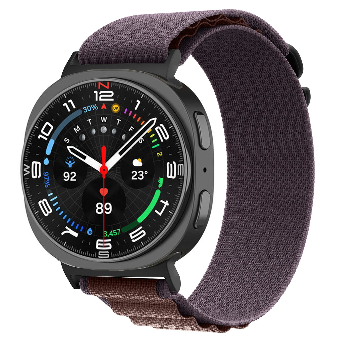 Galaxy Watch8, Watch8 Classic & Watch9 Adjustable Nylon Loop in Plum