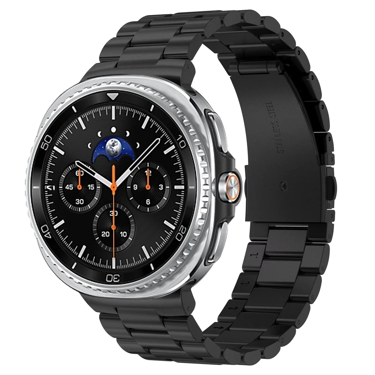 Galaxy Watch8, Watch8 Classic & Watch9 Steel Link Band in Black