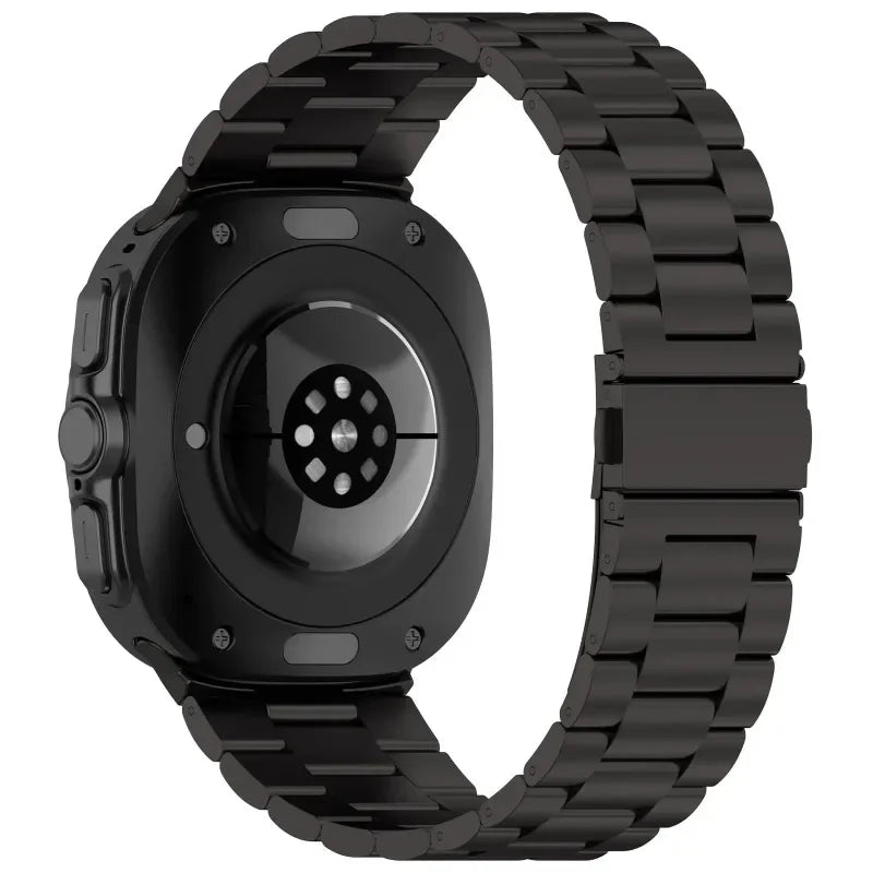 Black steel band rear view for Samsung Galaxy Watch8, Watch8 Classic and Watch9
