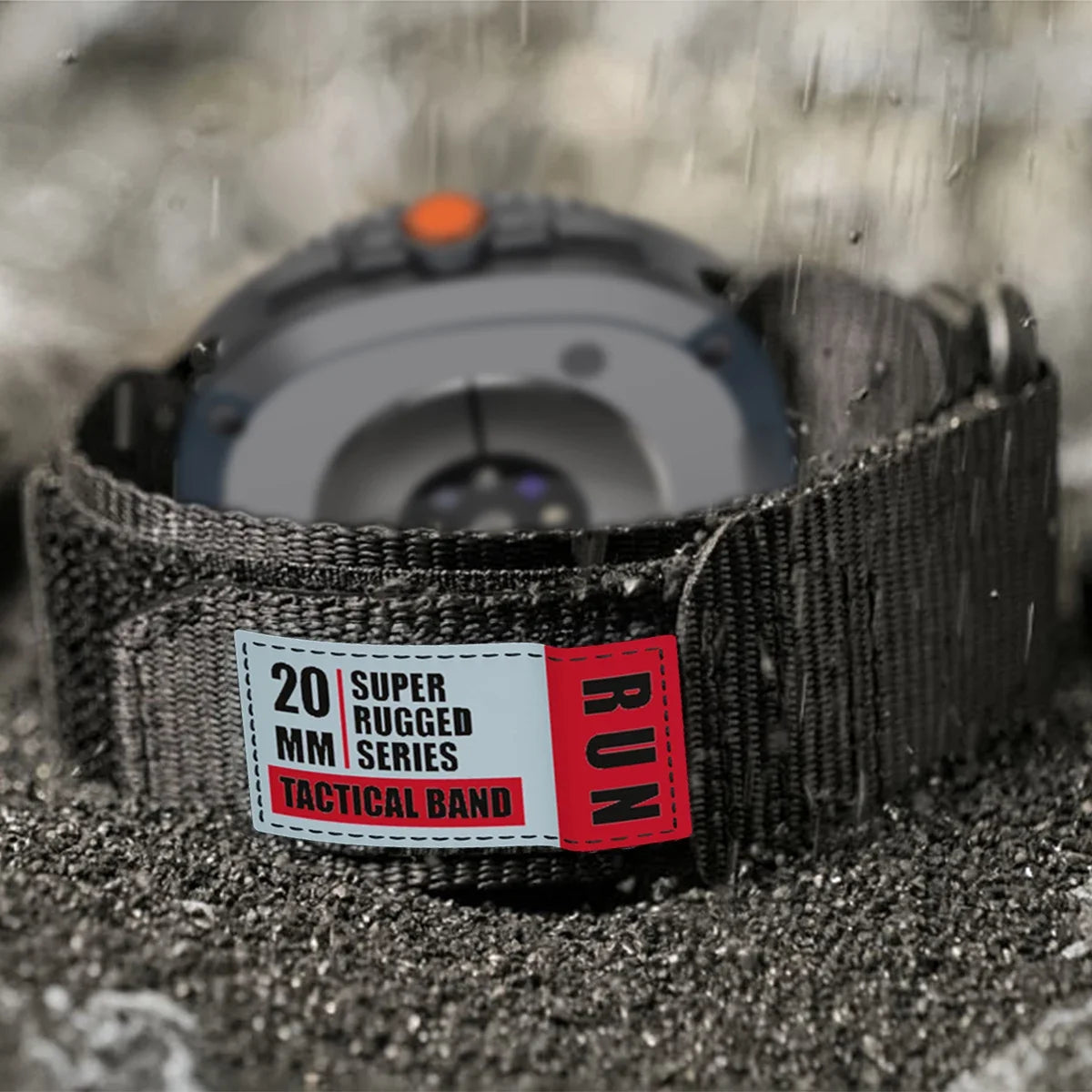 RUN label and nylon weave detail for Samsung Galaxy Watch8, Watch8 Classic and Watch9