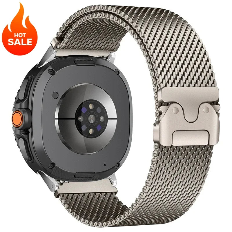 Galaxy Watch8, Watch8 Classic & Watch9 Milanese Clasp Band in Titanium Gray