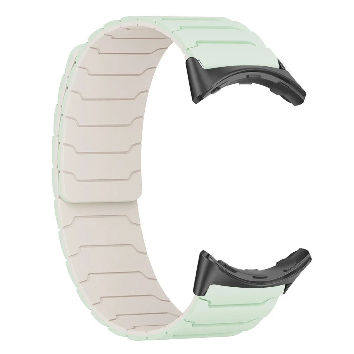 Mint and ivory magnetic band with black connectors