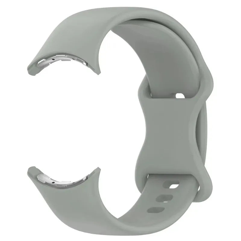 Sage green silicone Pixel Watch strap