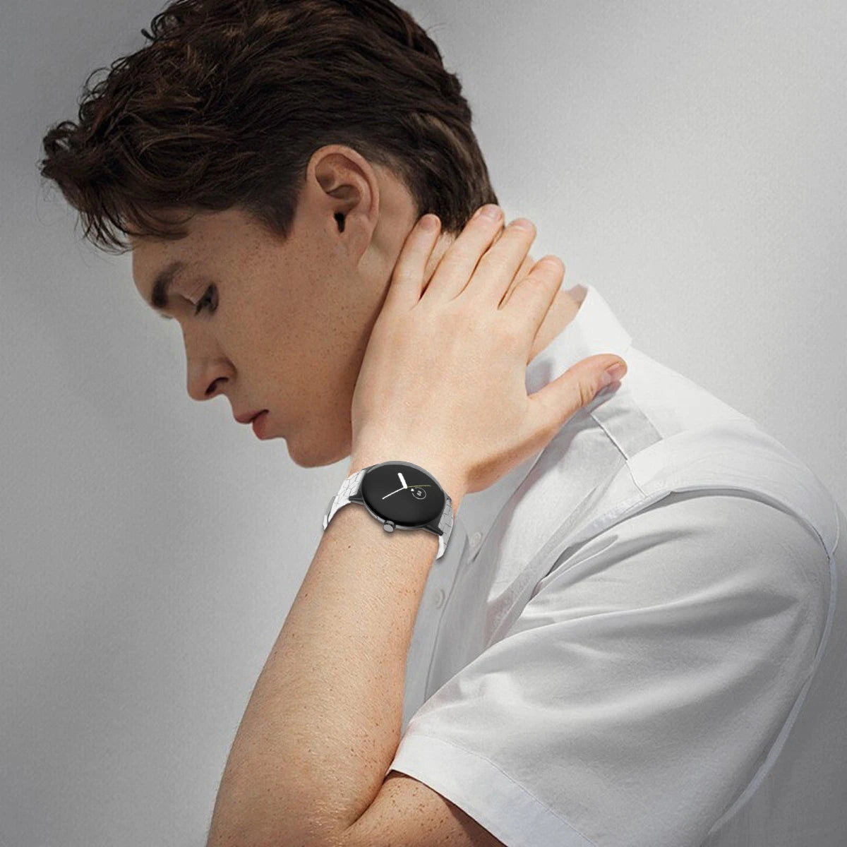 Dark Pixel Watch band worn on wrist