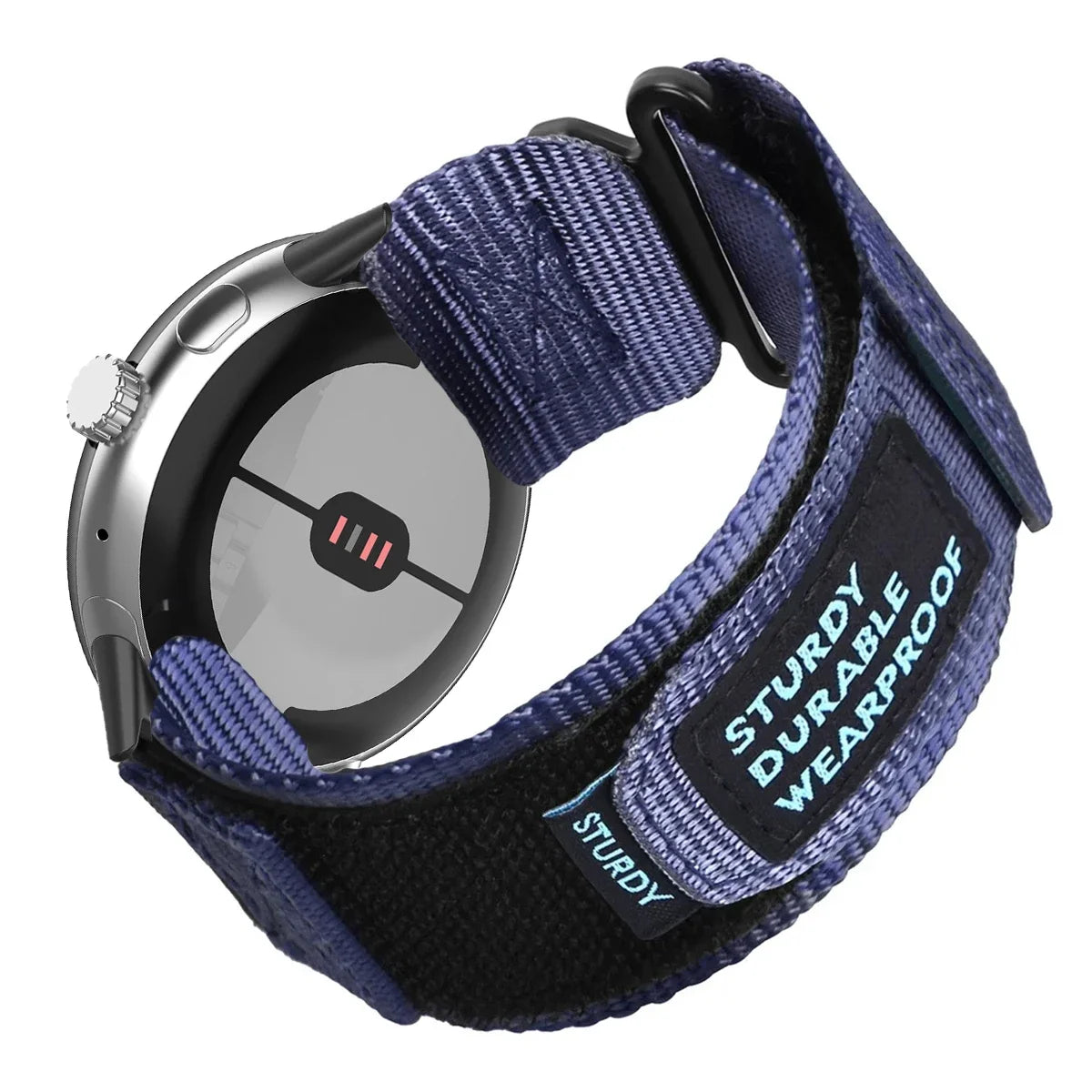 Utility Nylon Google Pixel Watch Band - Solid & Camo in Navy Blue - Black