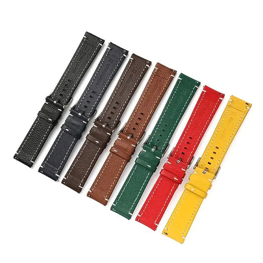 Pebbled leather straps in multiple colors for compatible Huawei watches