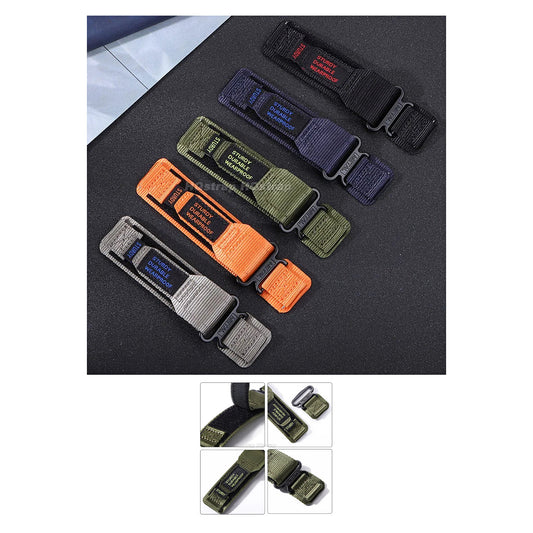 OnePlus Smartwatch Nylon Canvas Sport Band Replacement Wristband on a durable watch with a sturdy strap.