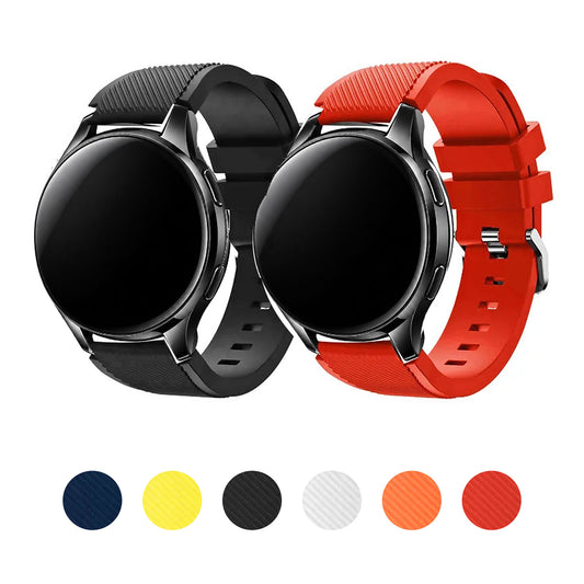 OnePlus Watch Silicone Band Replacement Strap Wristband Quick Release in various colors including black, red, and blue.