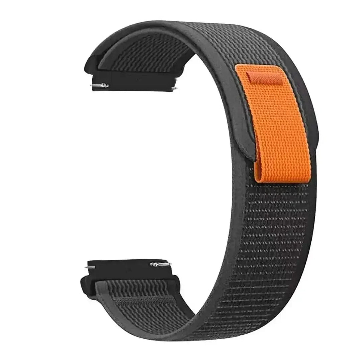 OnePlus Smartwatch Nylon Loop Band Replacement Strap Sport Adjustable in black and orange color for comfort and durability.