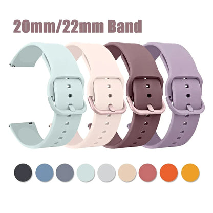 OnePlus Watch Band Silicone Strap Sport Replacement Wristband Accessory in multiple colors and sizes.