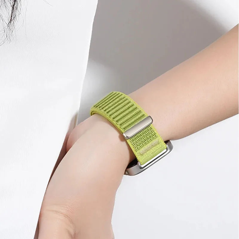Adjustable ribbed nylon loop closure for Samsung Galaxy Watch8, Watch8 Classic and Watch9