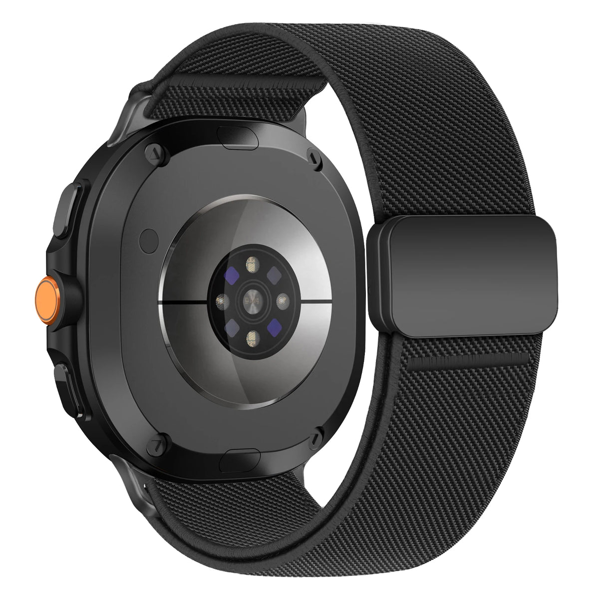 Galaxy Watch8, Watch8 Classic & Watch9 Nylon Accent Clasp Band in Black / No Accent
