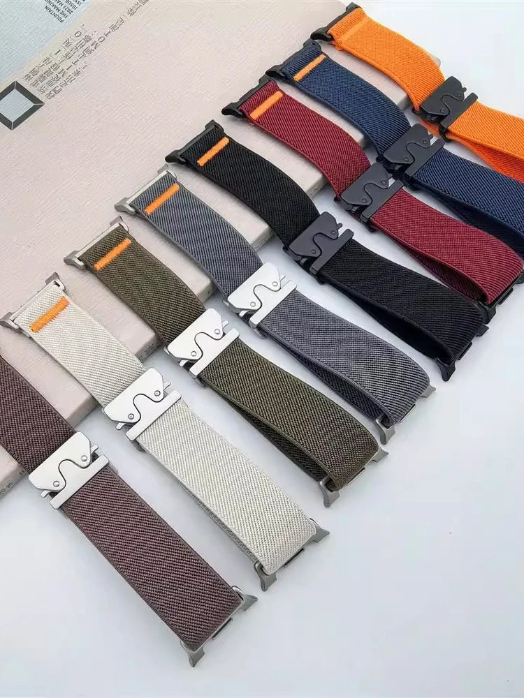 Woven nylon clasp band color selection