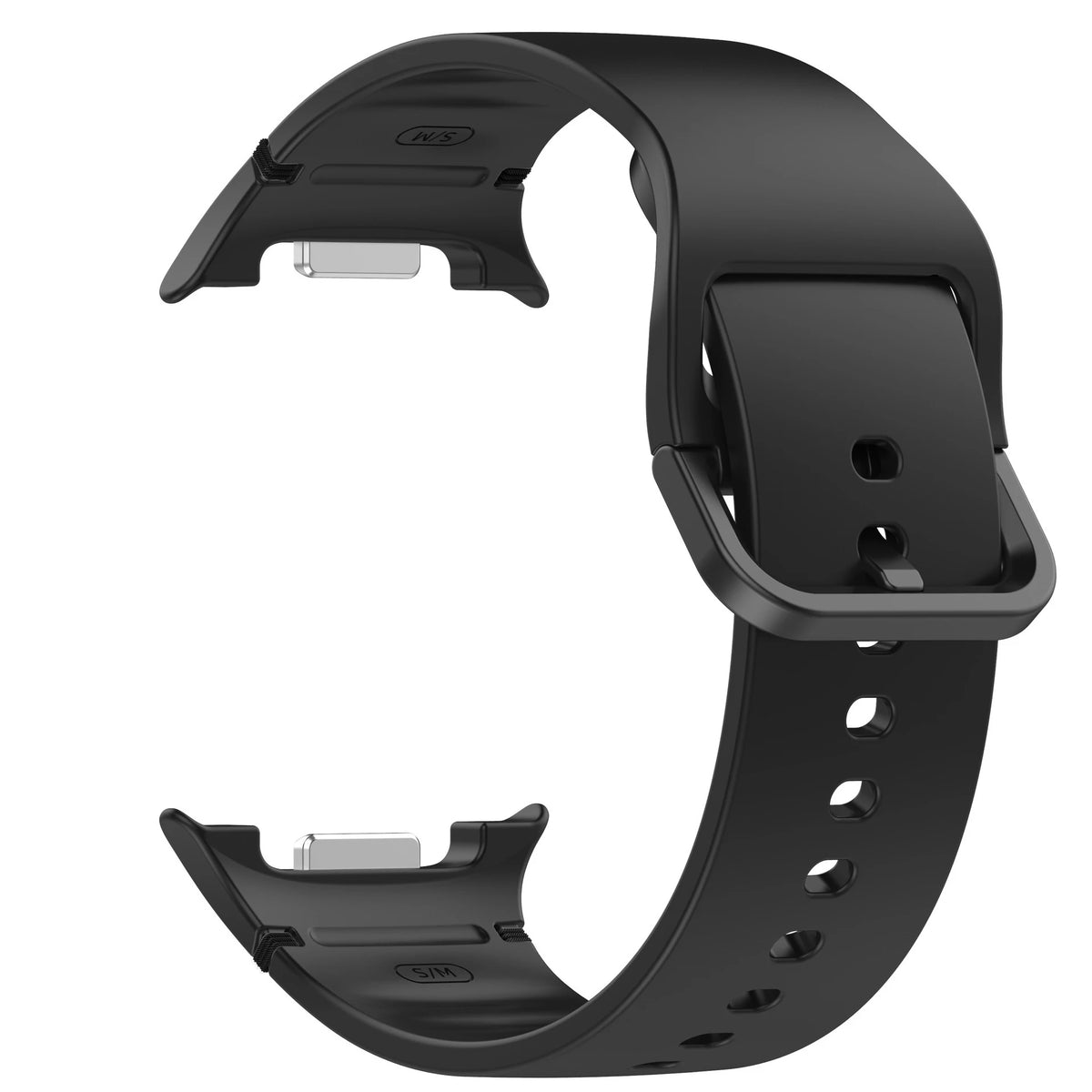 Classic Silicone Buckle Band in Black for Samsung Galaxy Watch8, Watch8 Classic and Watch9