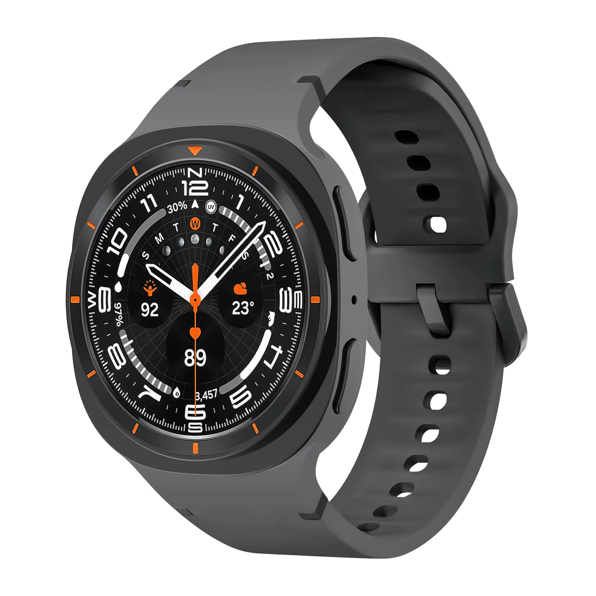 Smooth Silicone Everyday Band in Gray for Samsung Galaxy Watch8, Watch8 Classic and Watch9