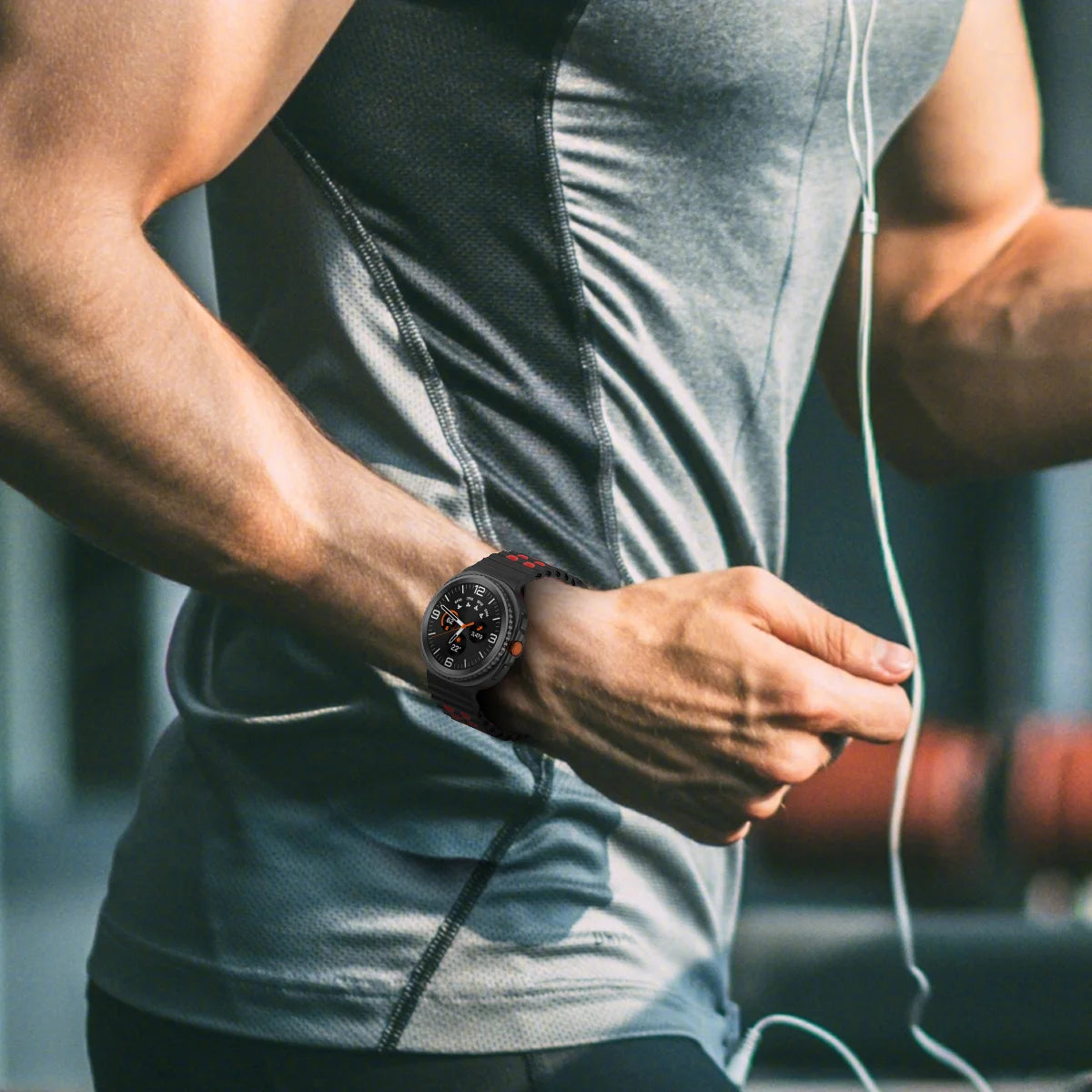 Perforated band worn during a workout for Samsung Galaxy Watch8, Watch8 Classic and Watch9