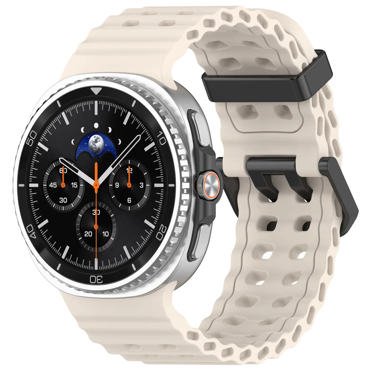 Perforated Silicone Sport Band in Starlight for Samsung Galaxy Watch8, Watch8 Classic and Watch9