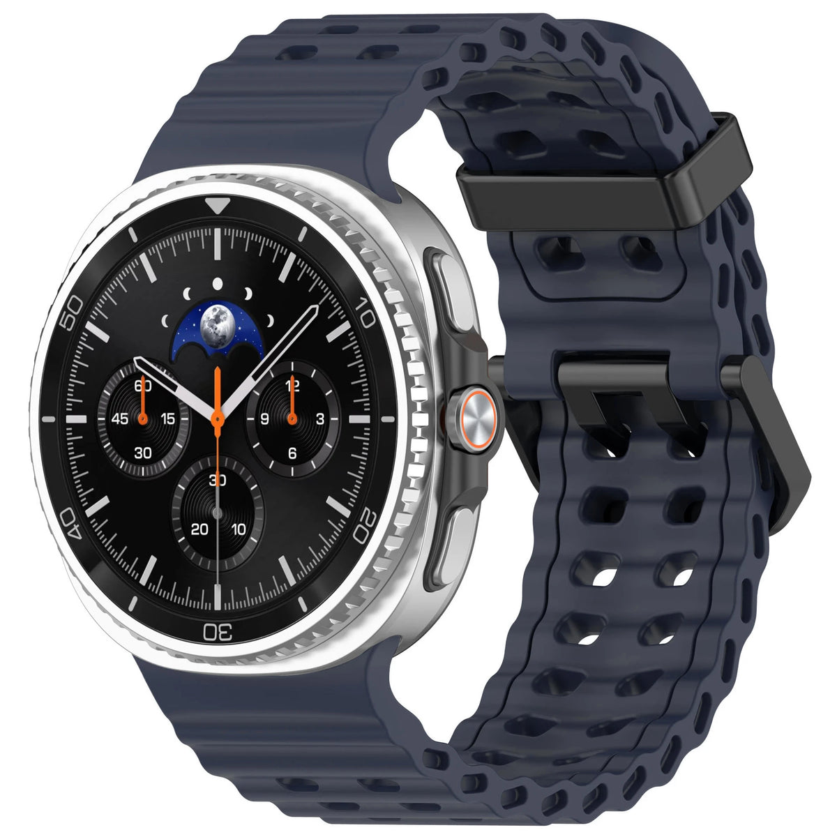 Perforated Silicone Sport Band in Midnight Blue for Samsung Galaxy Watch8, Watch8 Classic and Watch9