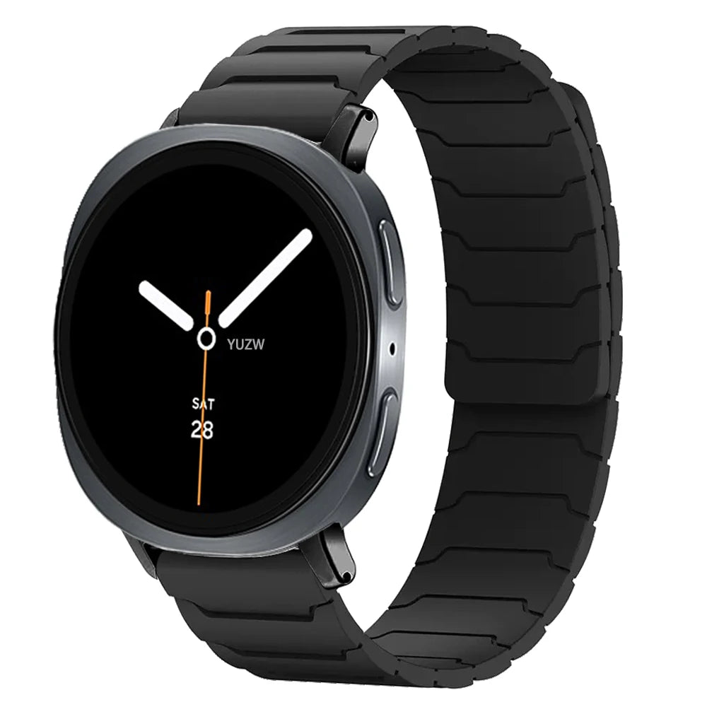 Magnetic Silicone Panel Band in Black for Samsung Galaxy Watch8, Watch8 Classic and Watch9