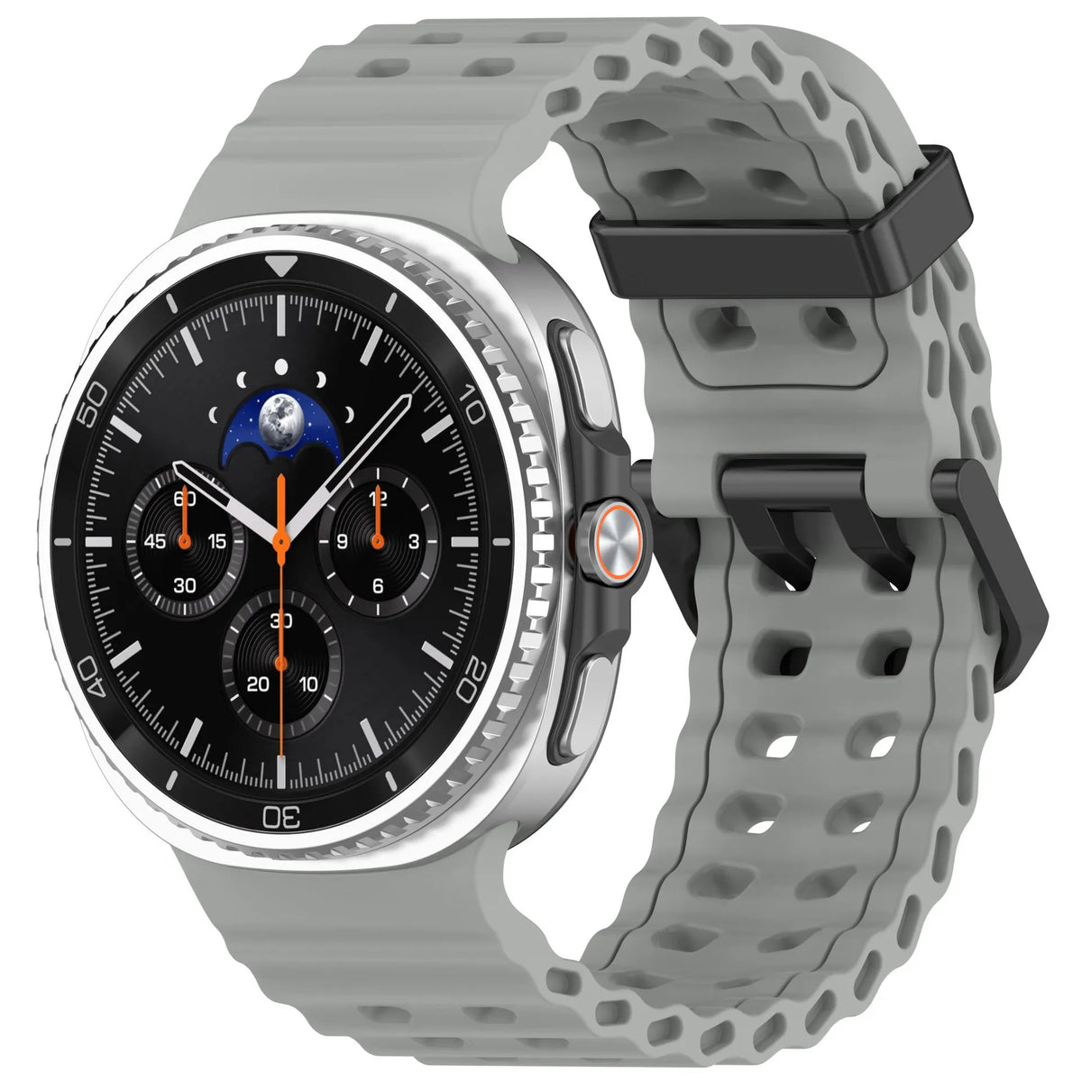 Perforated Silicone Sport Band in Gray for Samsung Galaxy Watch8, Watch8 Classic and Watch9
