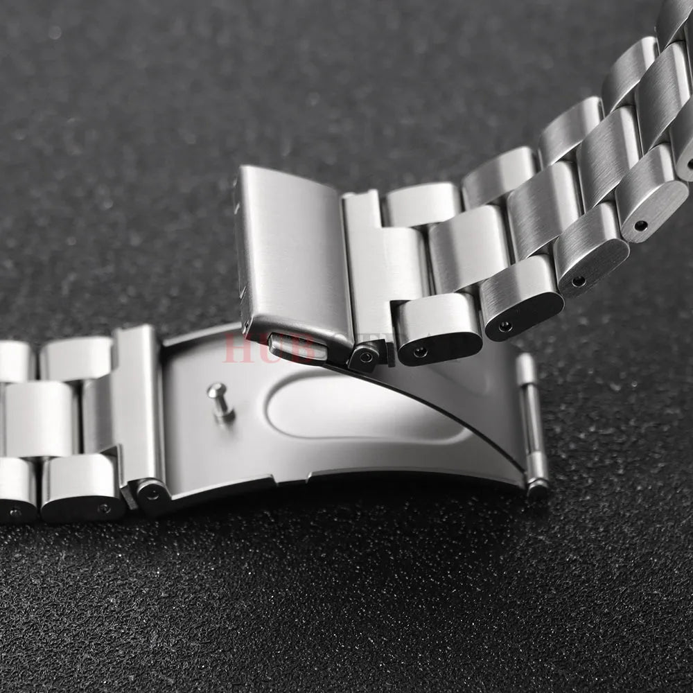 Steel watch band folding clasp opened for Samsung Galaxy Watch8, Watch8 Classic and Watch9