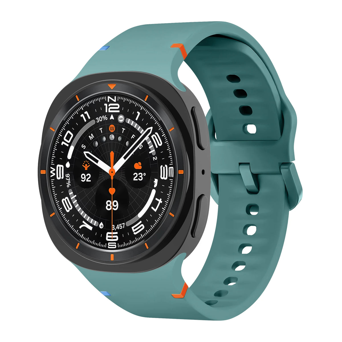 Smooth Silicone Everyday Band in Teal Green for Samsung Galaxy Watch8, Watch8 Classic and Watch9