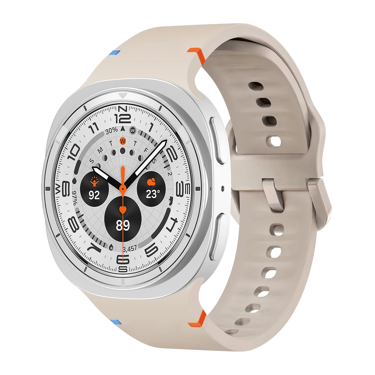 Smooth Silicone Everyday Band in Starlight for Samsung Galaxy Watch8, Watch8 Classic and Watch9