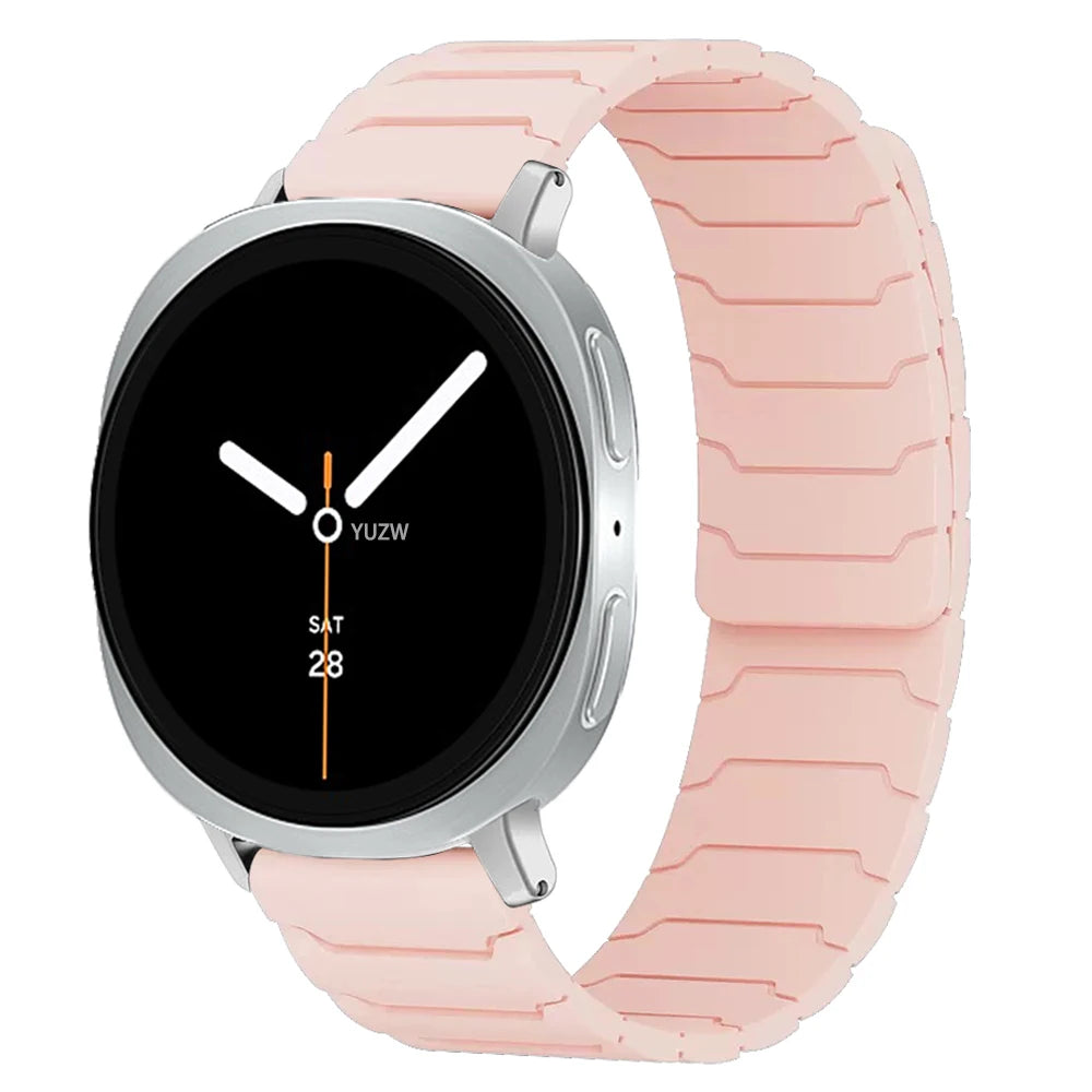 Magnetic Silicone Panel Band in Pink for Samsung Galaxy Watch8, Watch8 Classic and Watch9