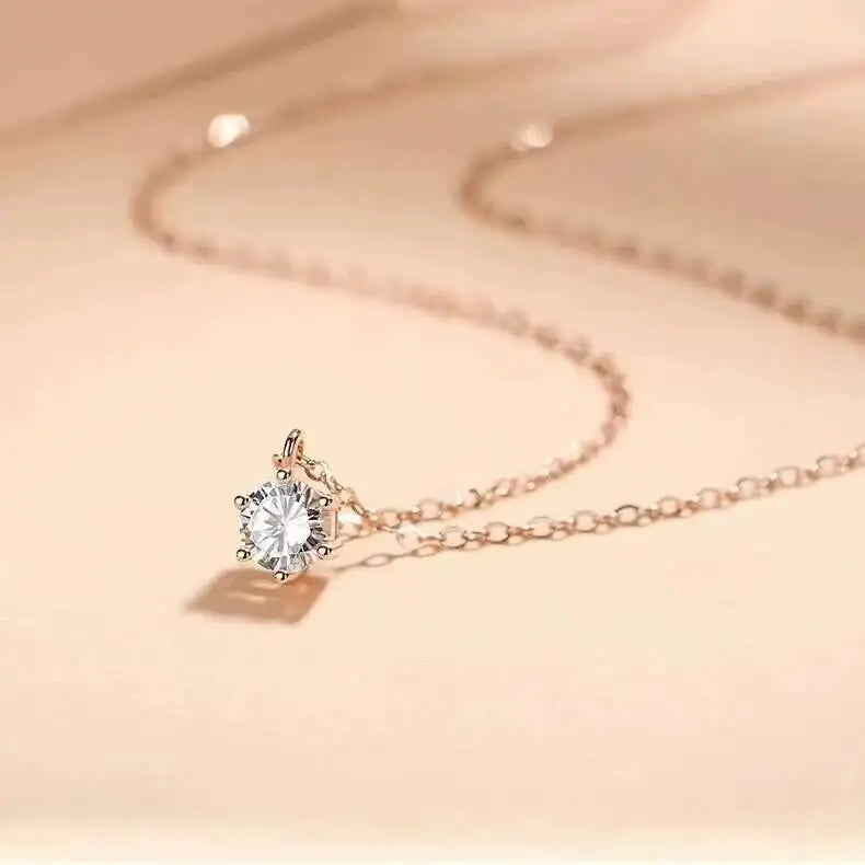 Colored Moissanite Necklace, Hook Earrings & Ring Set — Solitaire necklace